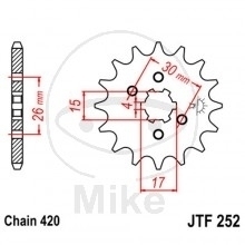 JT Ritzel 12 Zähne Teilung 420  / 252.12 JT Sprockets