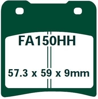 Sinter Bremsbeläge hinten FA150HH für Suzuki Cavalcade GV 1400 GV1400 1986-1988