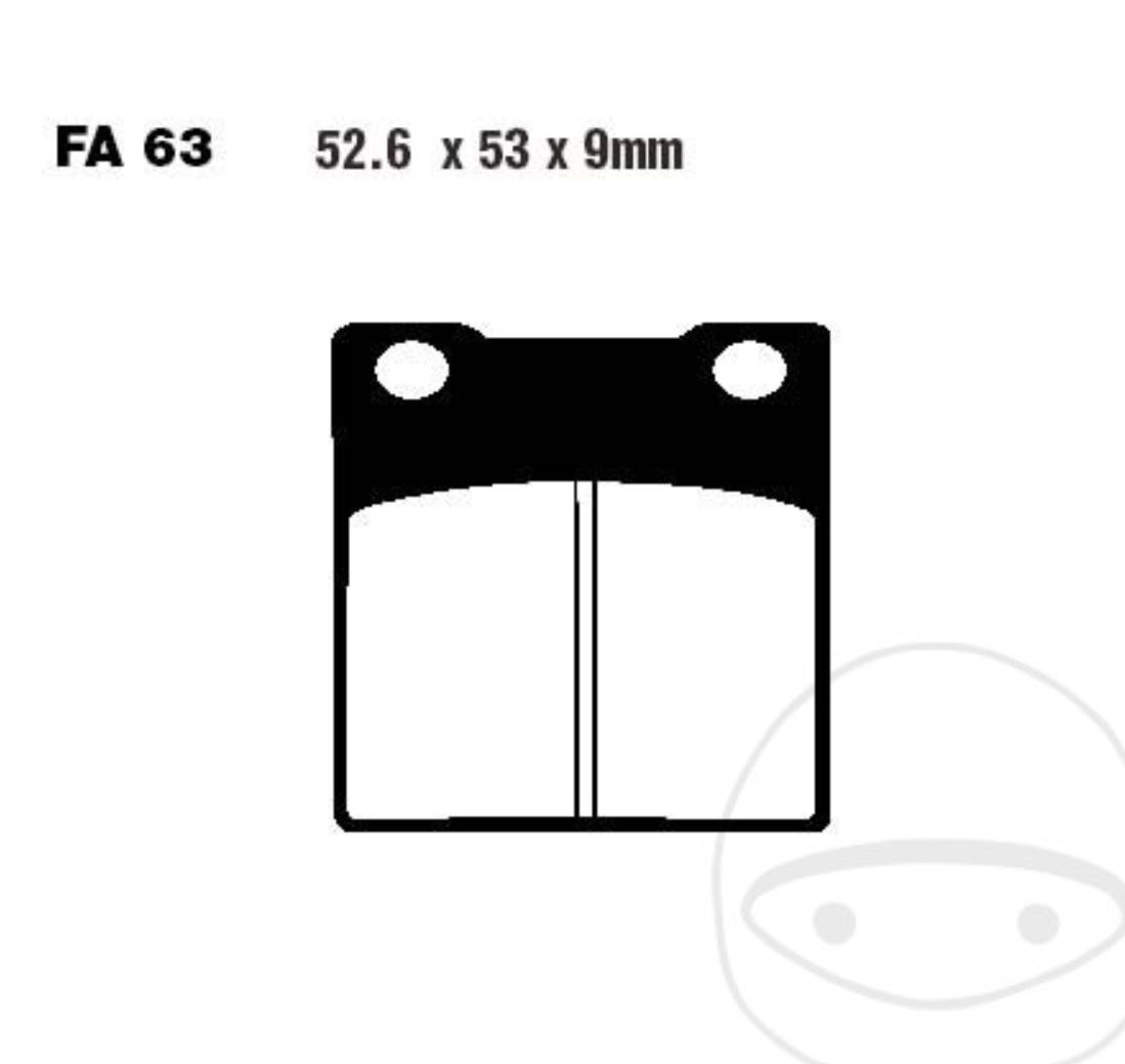 EBC Bremsbelagsatz für Suzuki GS500 GS 500 E EU 1989-2000 vorne+hinten