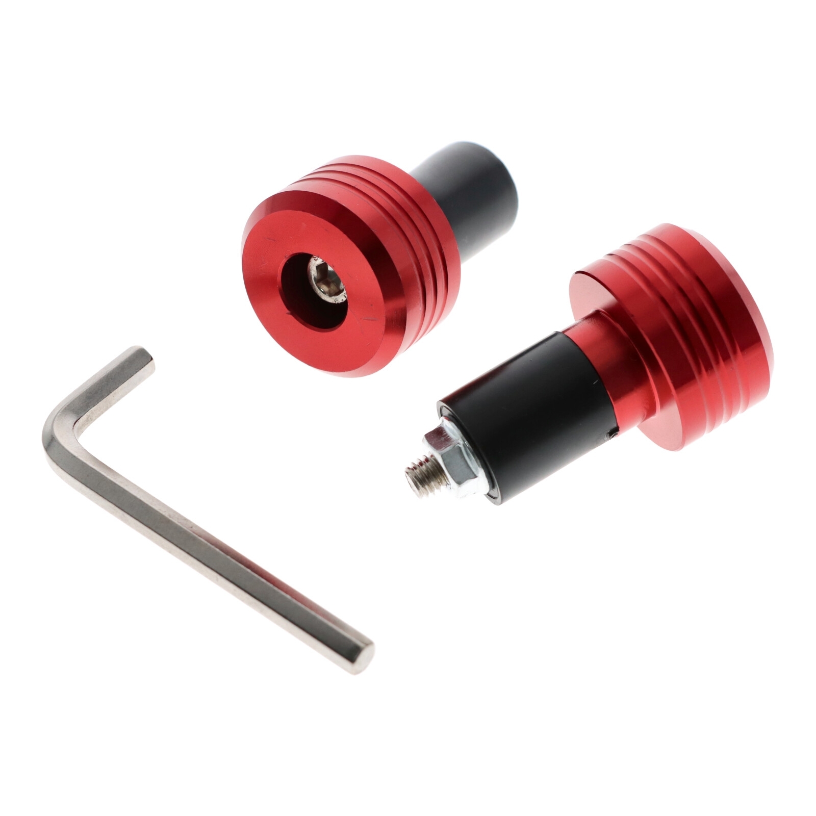 Motorrad Lenkerenden / Lenkergewichte rund 103g AD 31mm L 18mm ID 18 mm Rot