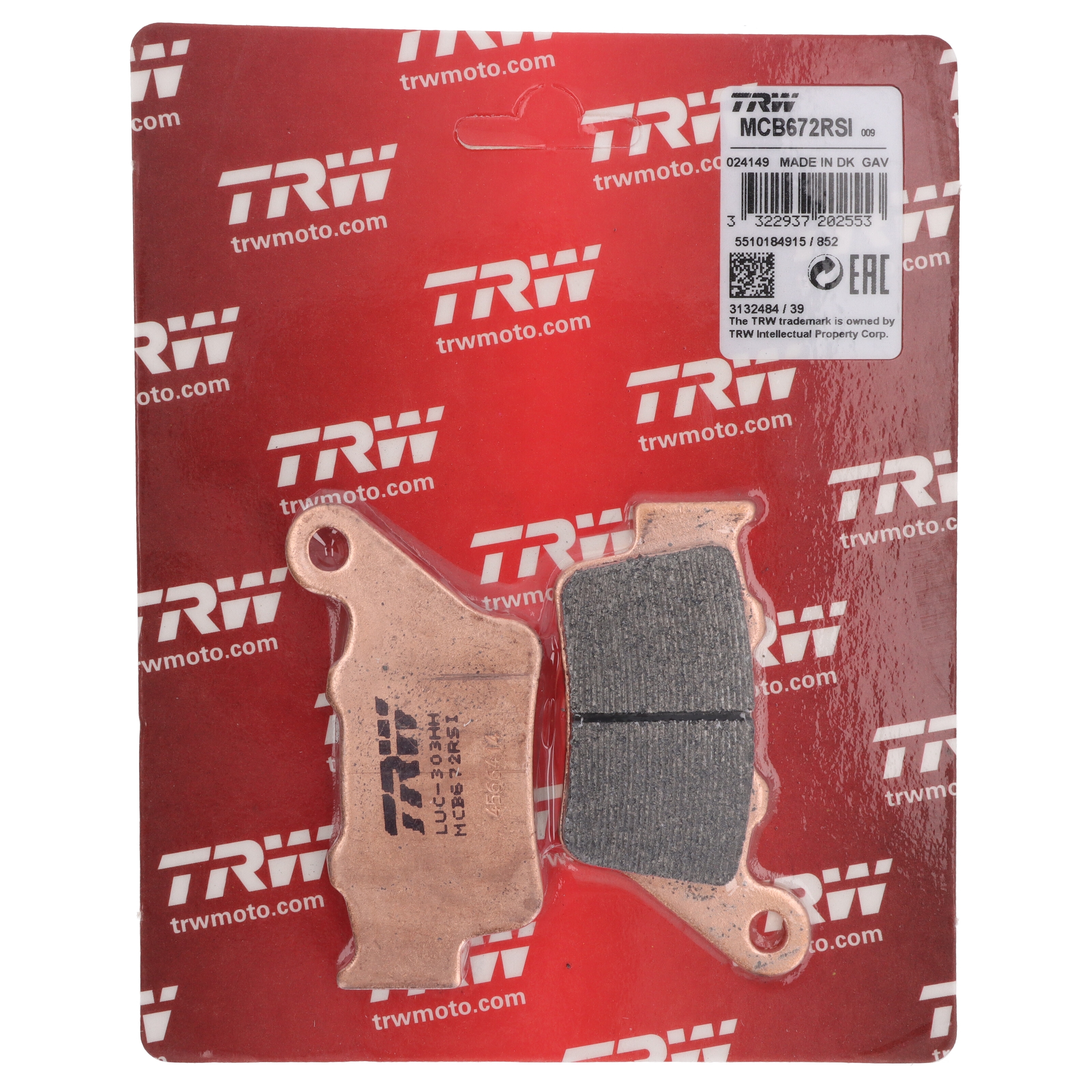 TRW MCB672RSI Sintermetall Bremsbeläge BMW F650 F800 F700 F750 KTM EGS EXC LC4-E SX