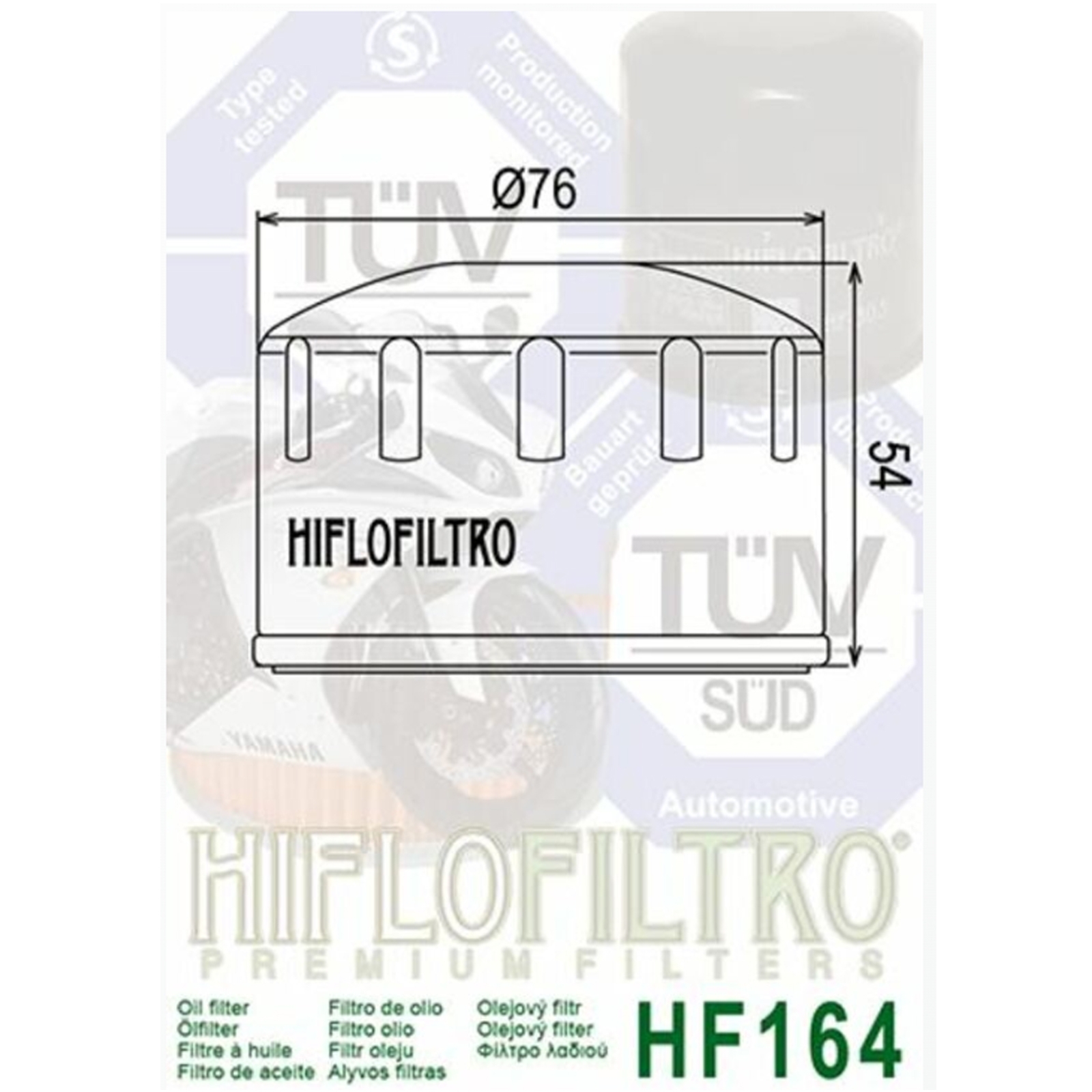 3x HIFLO Ölfilter HF164 für BMW C400 C650 F900 K1600 R1200 R1250 Kymco AK550