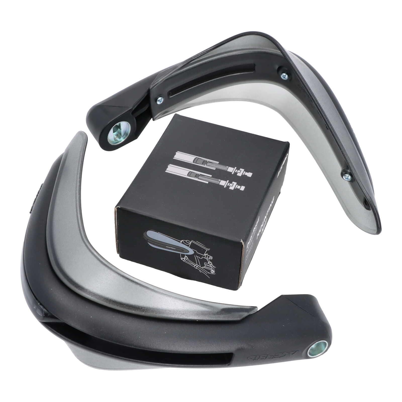 ACERBIS DUAL ROAD Handprotektor & Anbaukit schwarz mit Vibrationsdämpfer