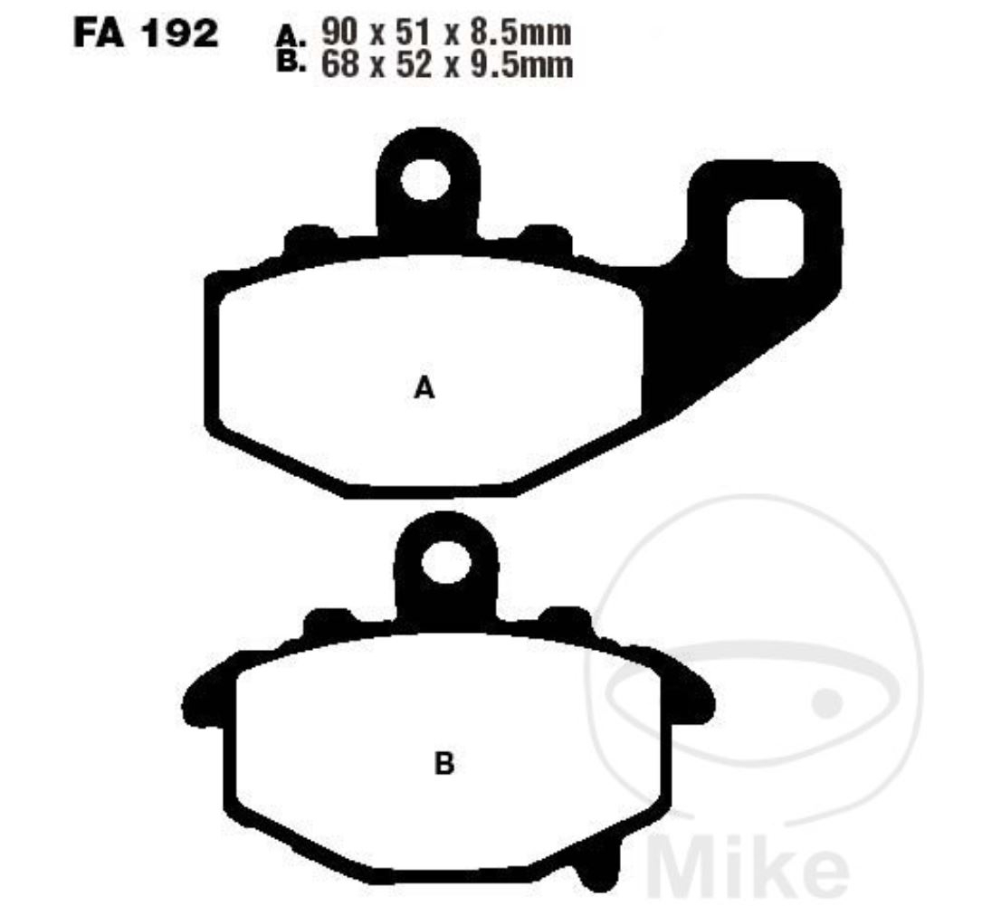 EBC Bremsbeläge FA192HH für Kawasaki ZR ZZR ZX-6R -9R -6RR -10R Z