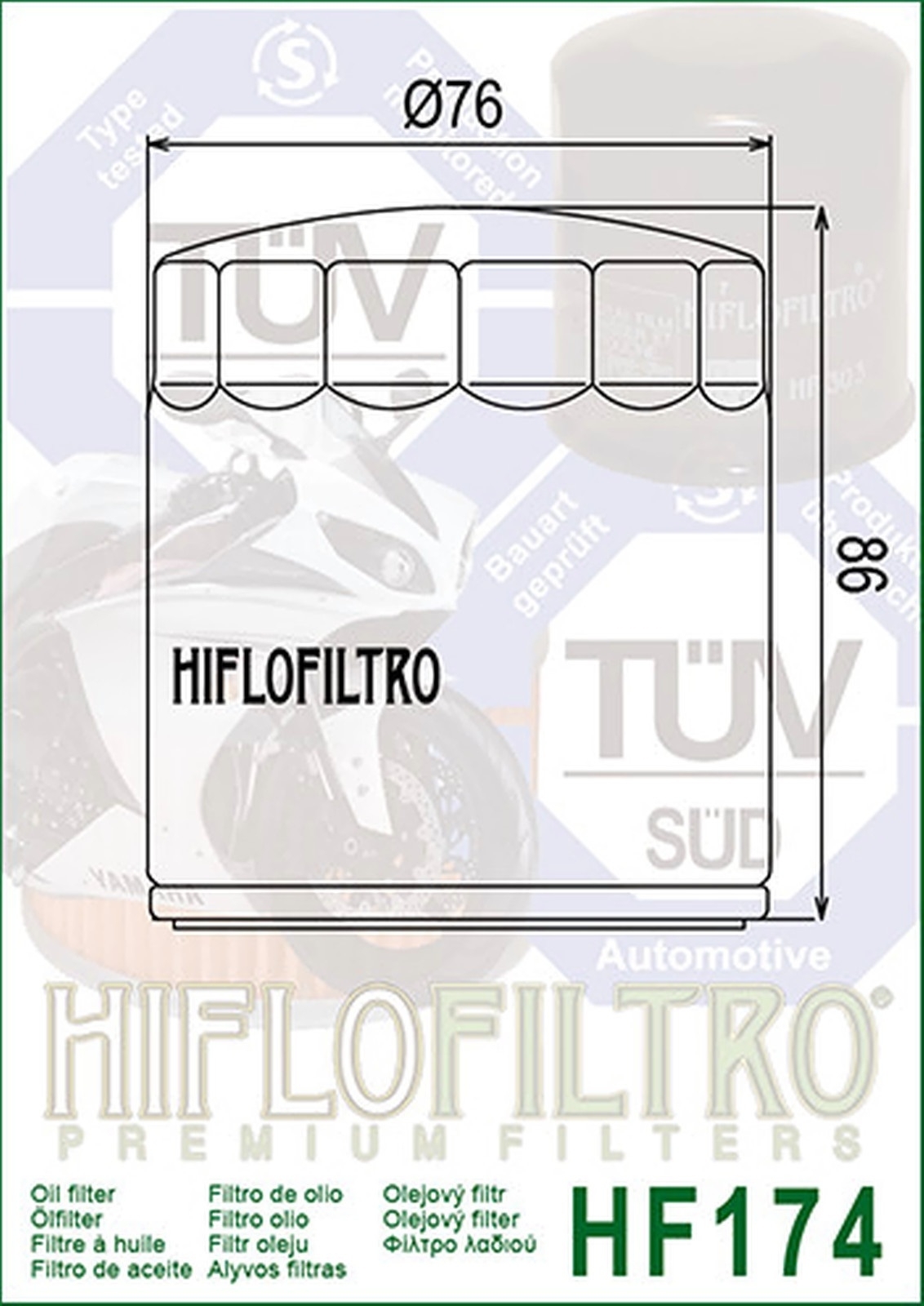 HIFLO Ölfilter HF174C Chrom
