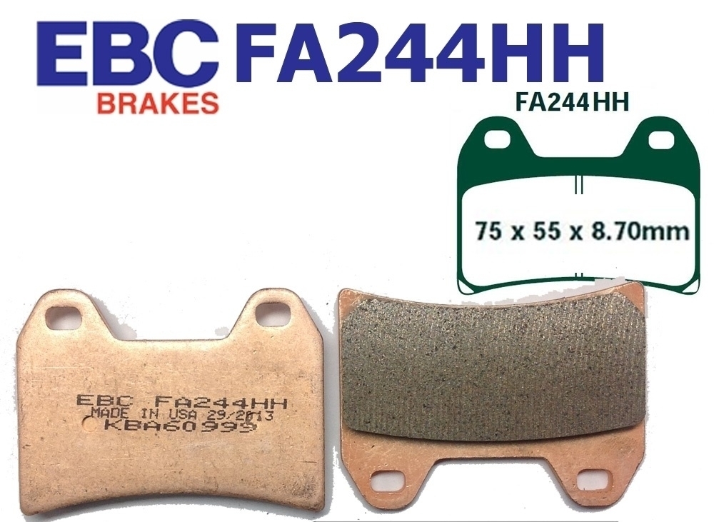 EBC Bremsen Set 2x MD2001XC + 2x FA244HH für Yamaha FZ 400 XJR 400 FZ400 XJR400