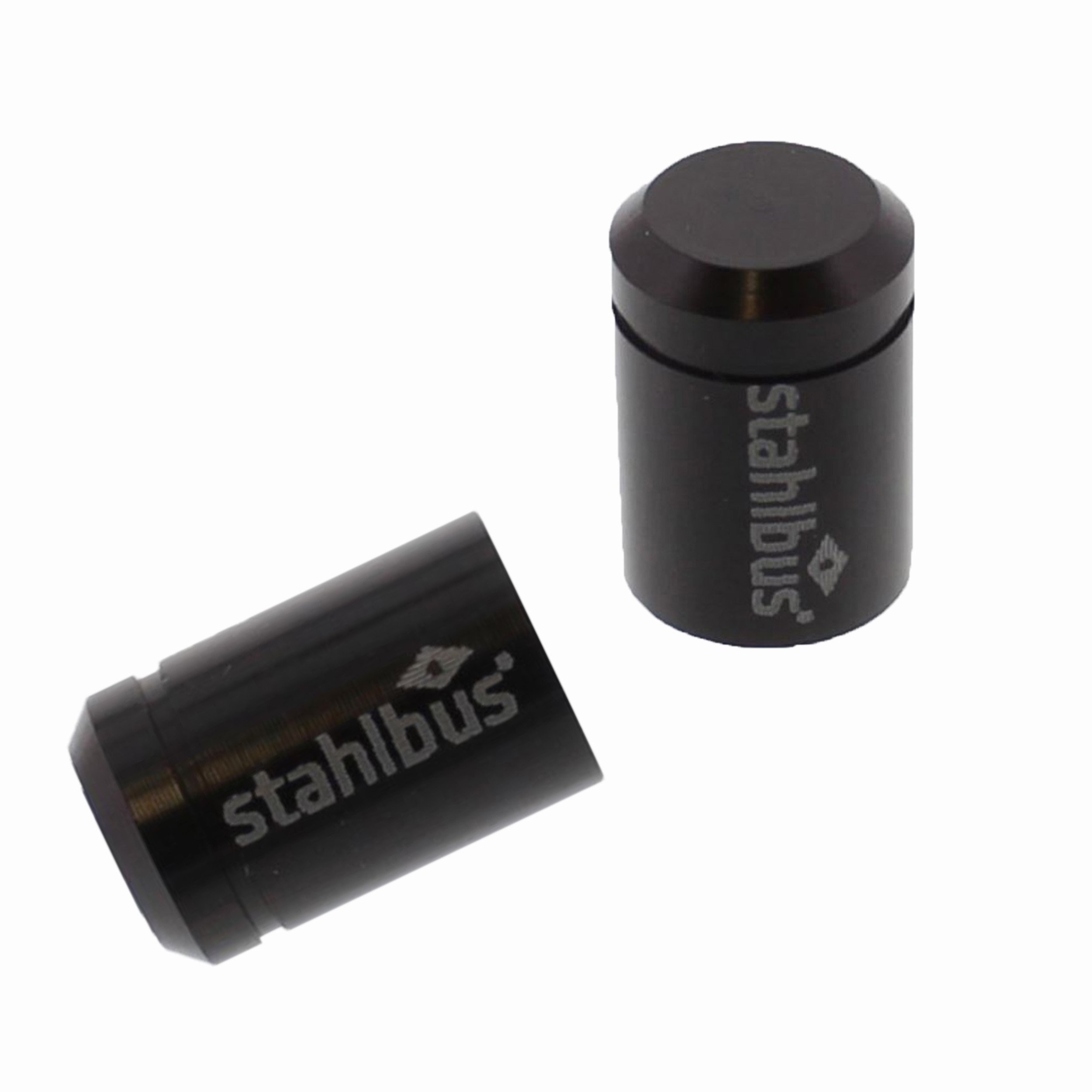 2x stahlbus Kappe  Groove Alu schwarz für Stahlbus-Entlüfterschrauben SB-180011-SW