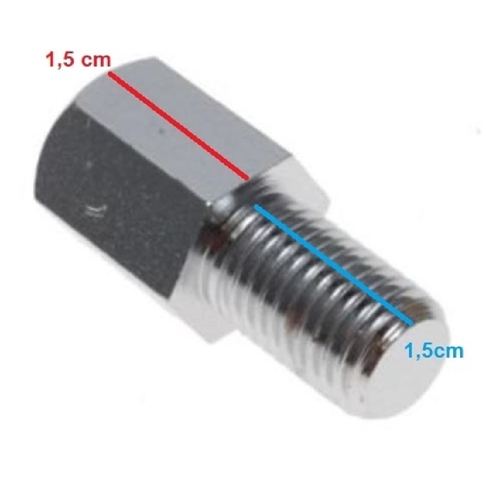Spiegeladapter chrom M8 Rechts auf M8 Links Spiegel Gewinde Adapter