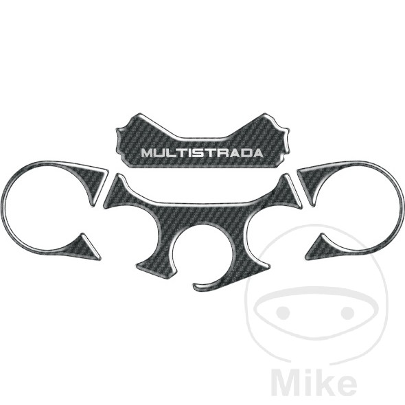 Gabelbrückenaufkleber Carbon PPS-MULTISTRADA