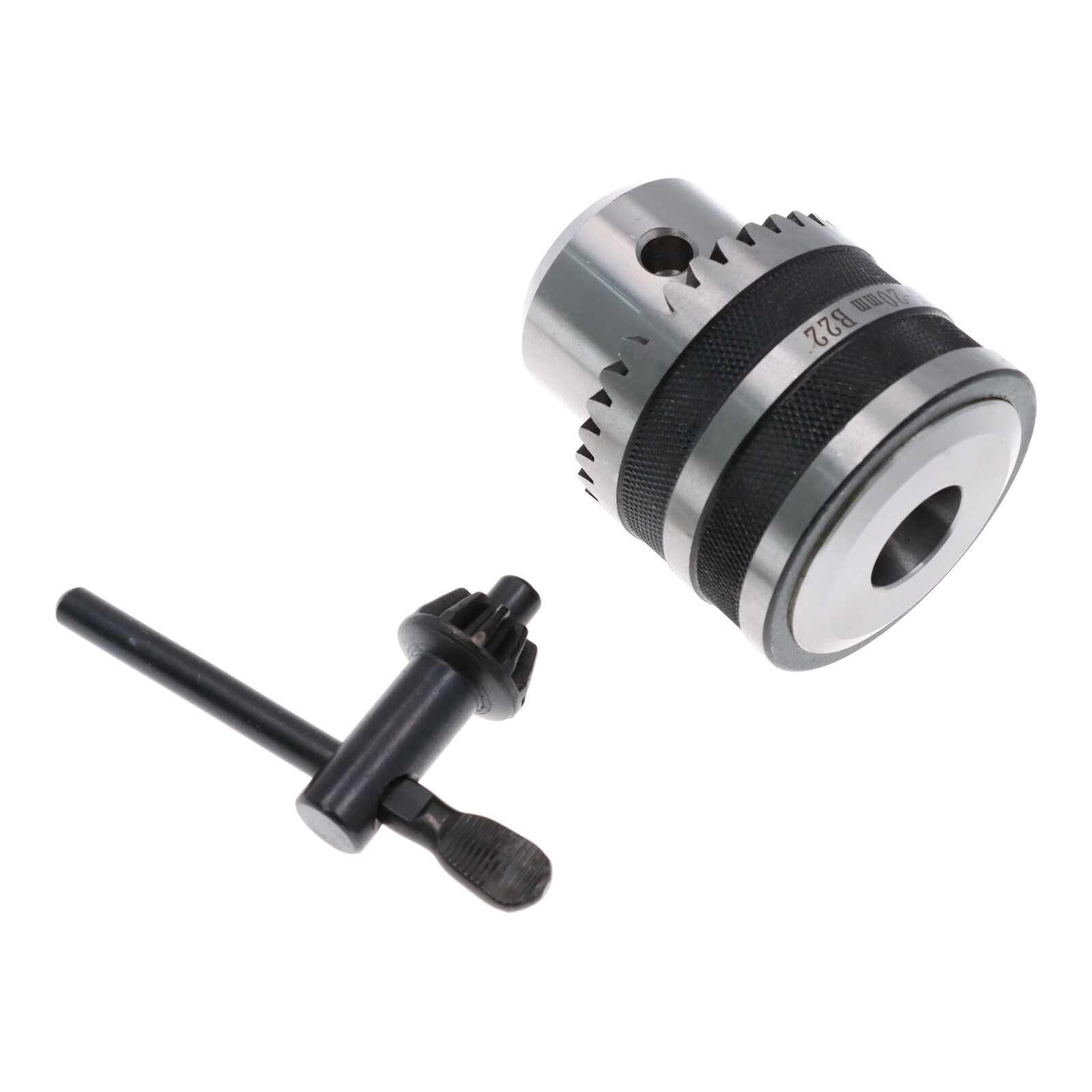 Zahnkranzbohrfutter 5-20 mm für Bohrfutterkegel B22 mit Schlüssel