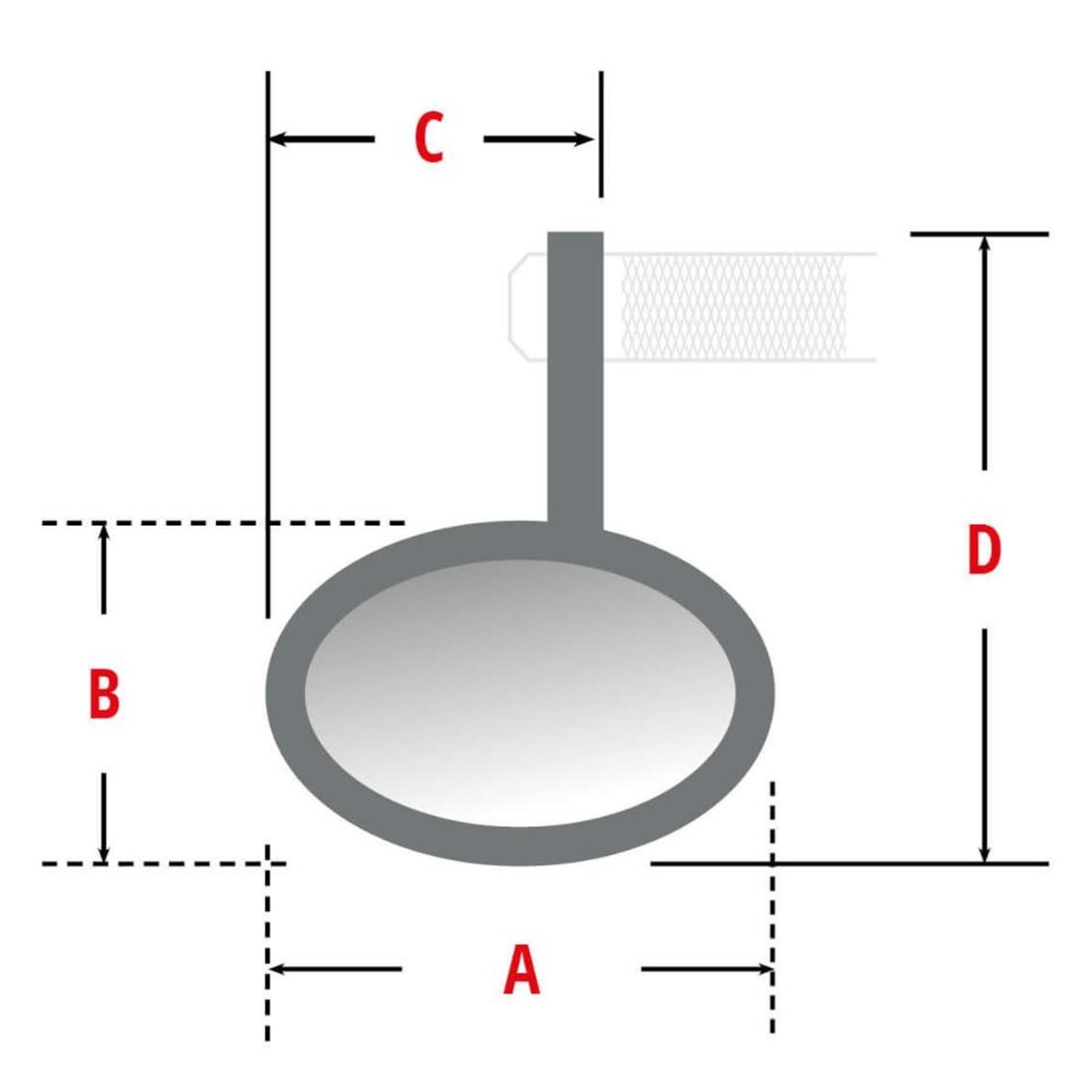 Lenkerendenspiegel Universal Aluminium schwarz CONERO für 1 und 7/8 Zoll Lenker