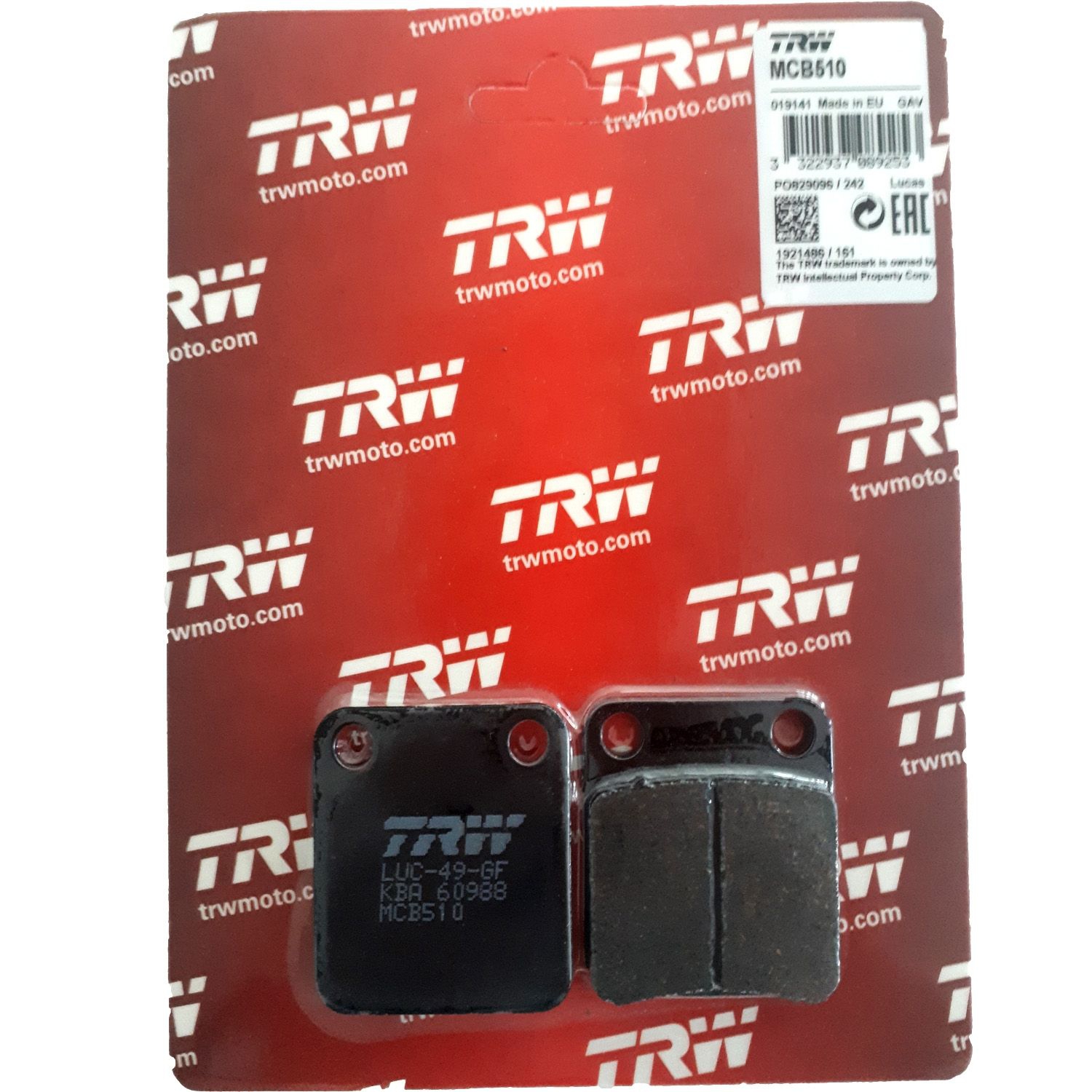 TRW MCB510 Bremsbeläge für Suzuki DR125 LT-A Kawasaki KVF KLX KX Yamaha YFM