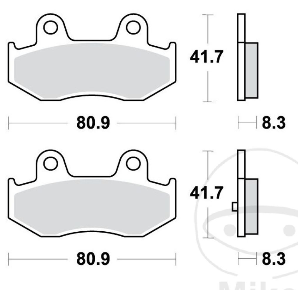 TRW MCB746 Bremsbeläge hinten für Suzuki Burgman AN250 1998 - 2006 AN400 1999 - 2006
