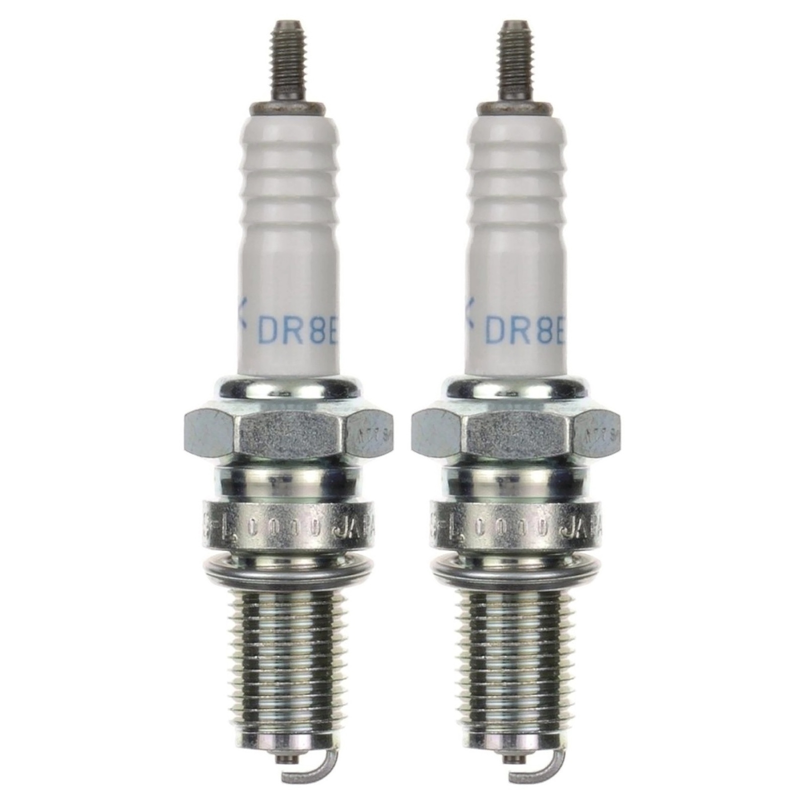 2x NGK DR8ES-L 2923 Zündkerzen für Honda CB CBX XL Suzuki DR GS GSX Yamaha FZ FZX XJ
