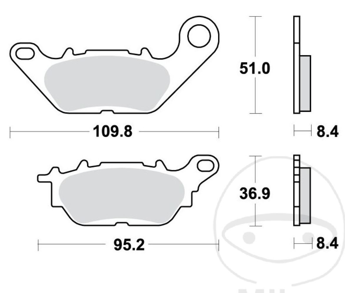 TRW MCB812 Bremsbeläge für Yamaha YBR125 ED YS XC HW 125 GPD125 150 NMax