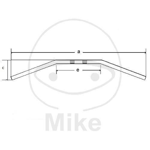 TRW MCL122SS Stahllenker Dragbar medium 22mm schwarz mit ABE
