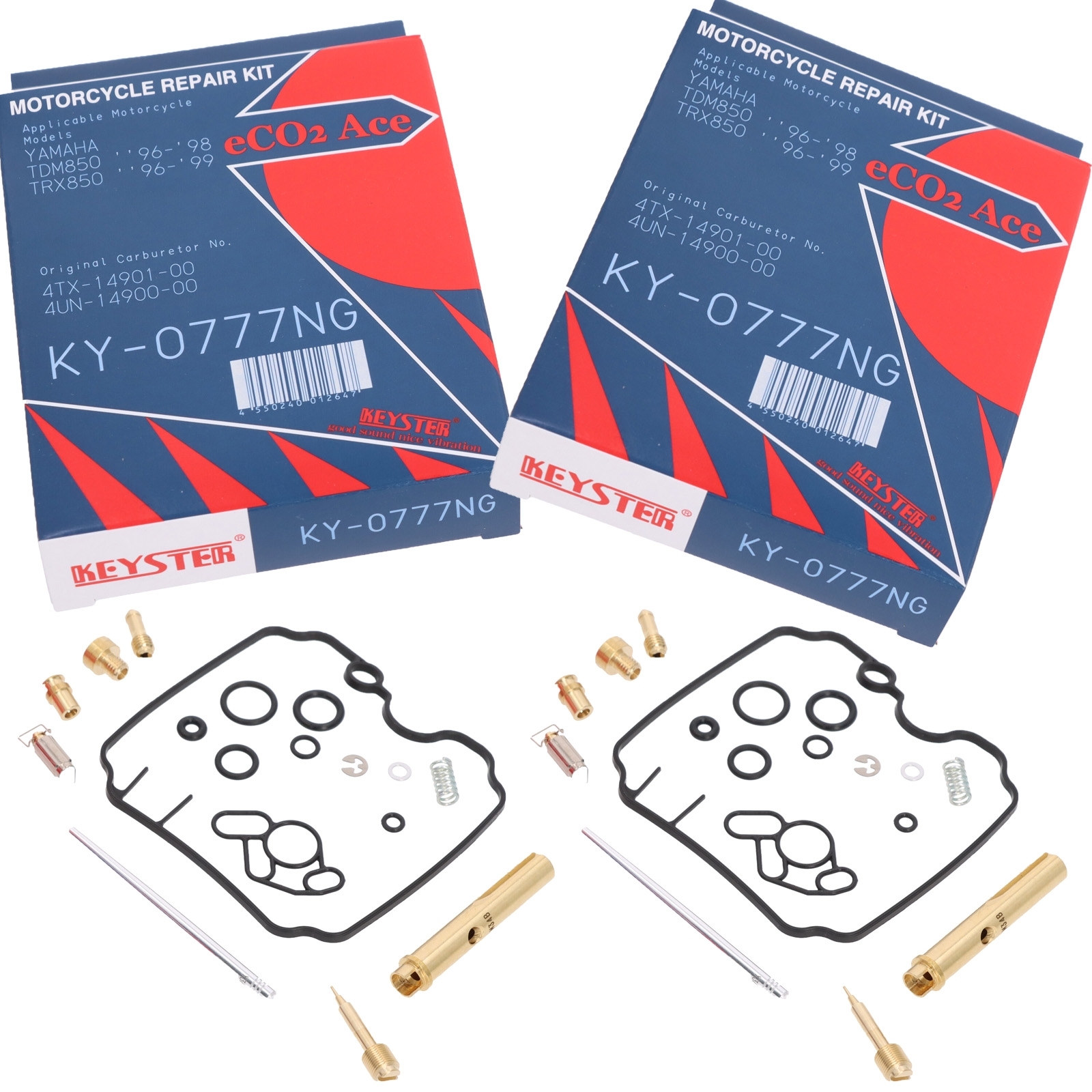 2x Keyster KY-0570 / KY-0777N Vergaser Reparatursatz für Yamaha TDM 850 TRX 850 4TX 4UN