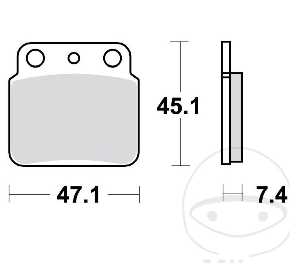 TRW MCB626SI Bremsbeläge hinten für Suzuki LT-Z 400 Quadsport LT-R 450 Kawasaki KFX400 A KSF