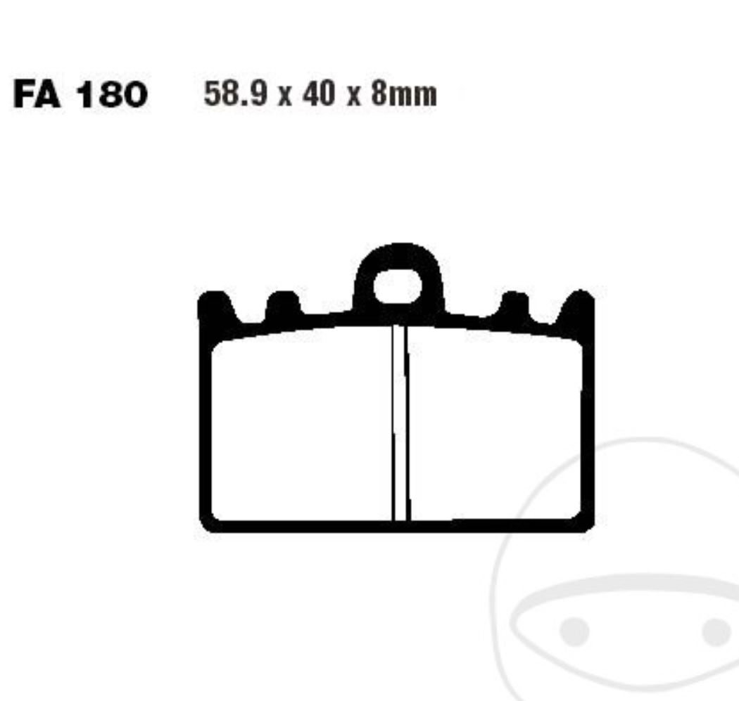 EBC Bremsbeläge FA180 für Kawasaki ZXR 400 L ZX400L 1991-1999