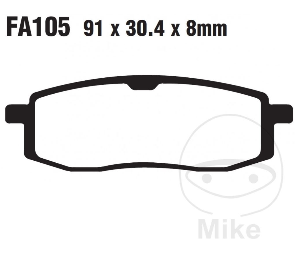 EBC Bremsbeläge FA105TT für Yamaha YZ TT 125 250 490 600