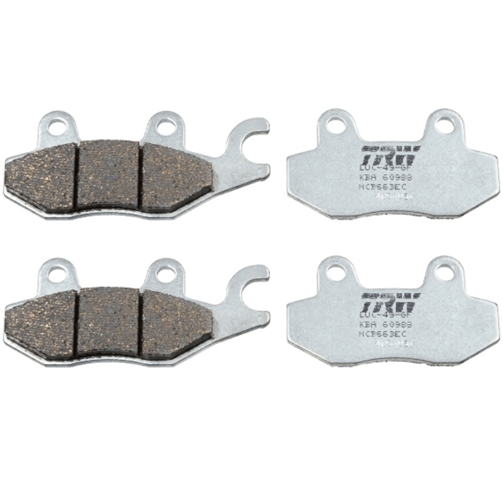 TRW Bremsbelagsatz für Kawasaki Z125 Ninja 125 Kymco Dink 125 200 Yager 125 Grand Dink 125 vorne+hinten