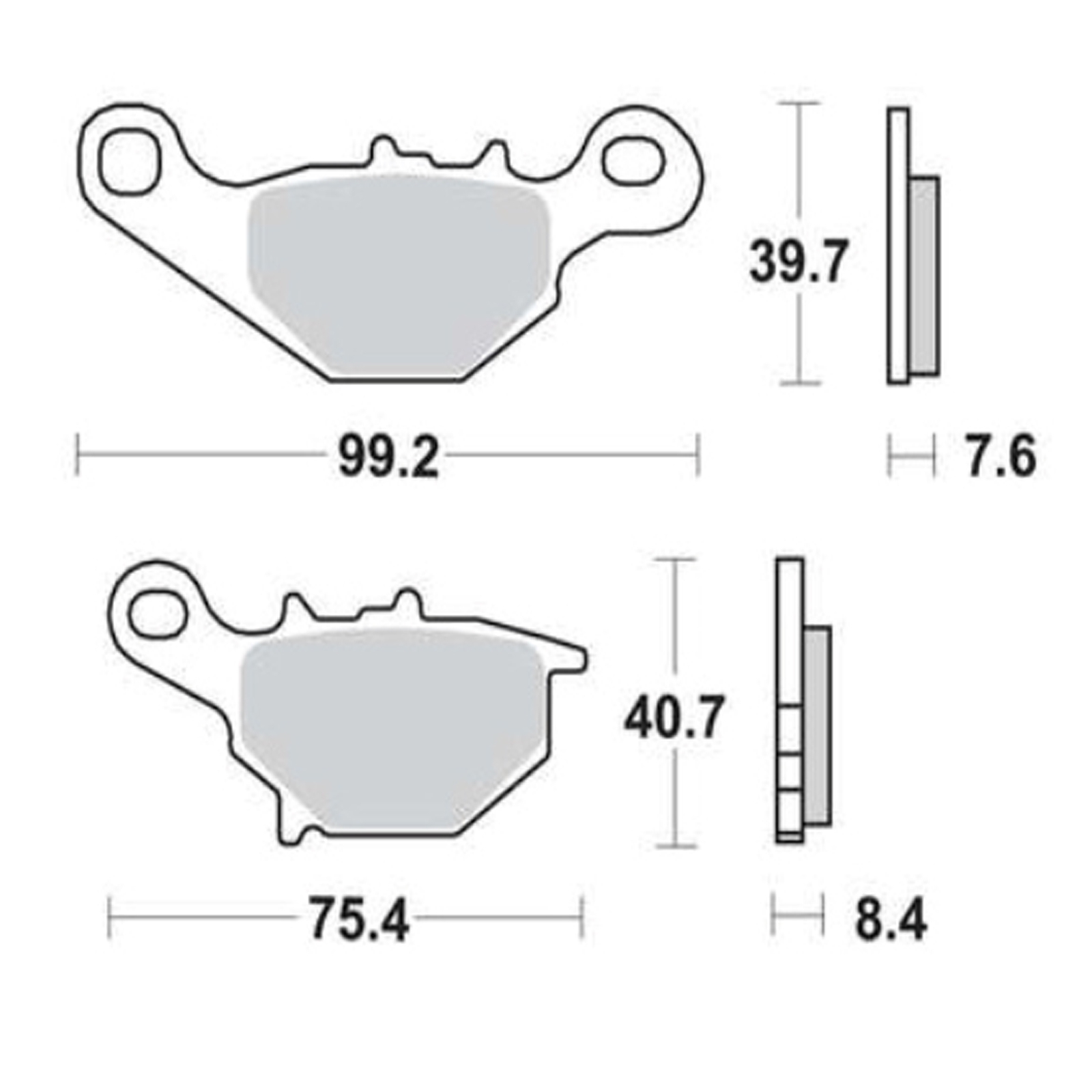 TRW MCB679 Bremsbeläge vorne für Kawasaki KMX Suzuki AN DR-Z 125ccm RM TR UC UK