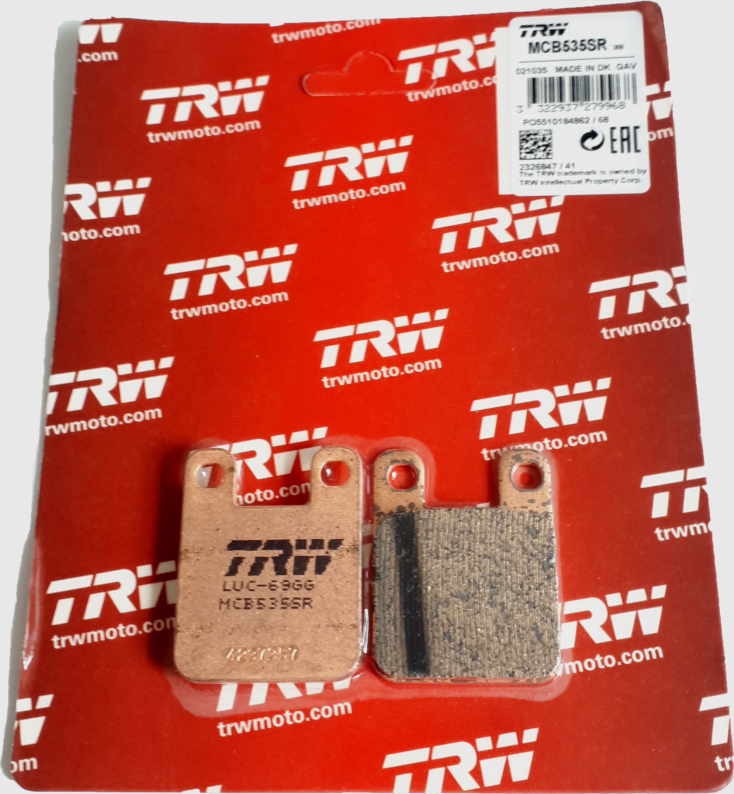 TRW MCB535SR Sinter Racing Bremsbeläge für Derbi Italjet Peugeot Suzuki Yamaha