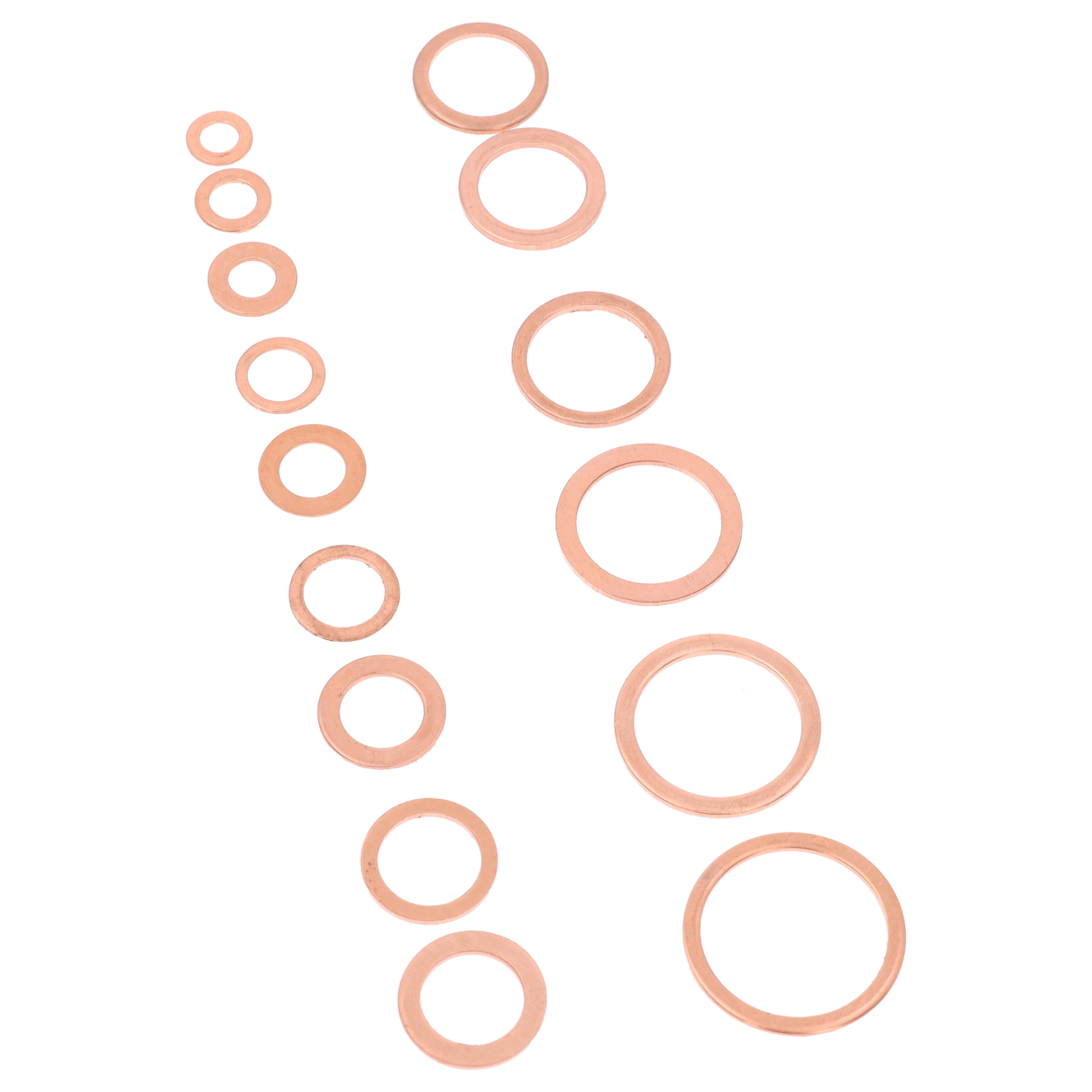 220 teilig Unterlegscheibe Kupfer Dichtung Set Kupferring Dichtring Ölablass