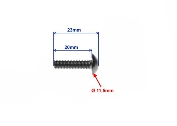 1x Verkleidungsschraube Aluminium rot M5x0,8 für Motorrad Roller