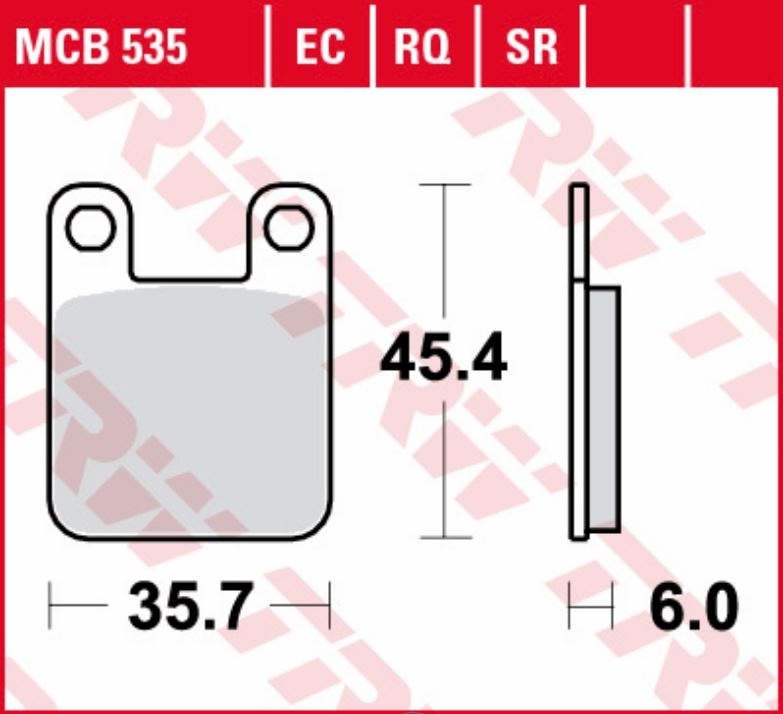 TRW MCB535SR Sinter Racing Bremsbeläge für Derbi Italjet Peugeot Suzuki Yamaha