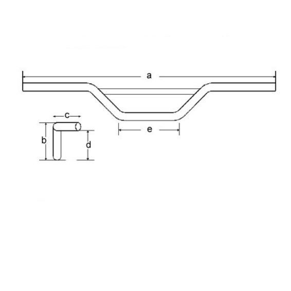 Lenker Aluminium silber 22mm 70cm lang Offroad Enduro Cross