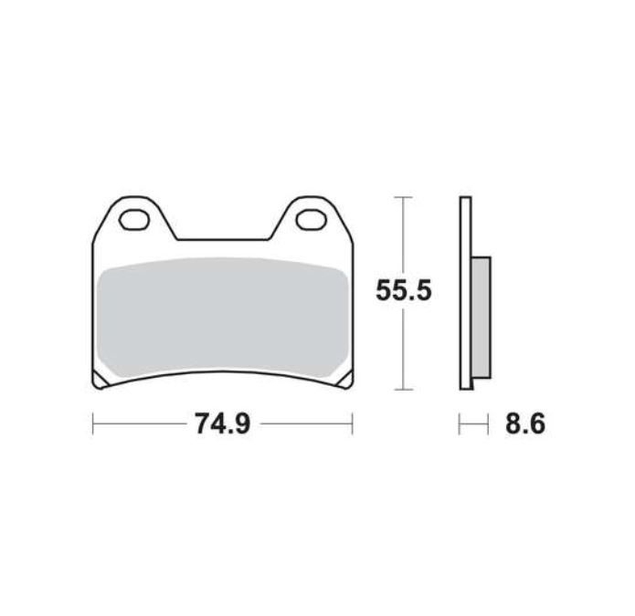 TRW MCB683TRQ Bremsbelagsatz für Aprilia Dorsoduro 750 1200 RST1000 Ducati 848 996 Monster KTM