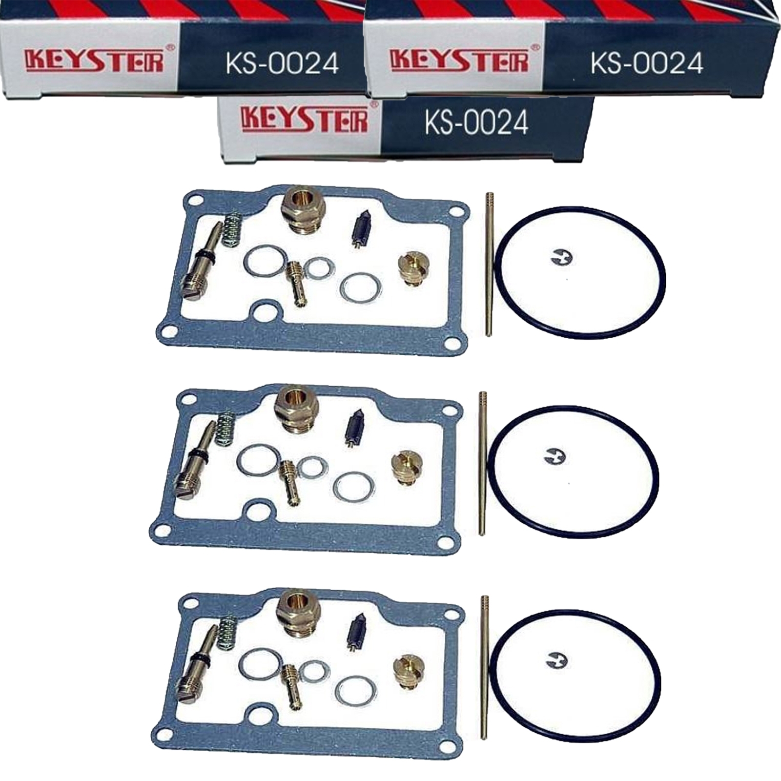 3x Keyster KS-0024 Vergaser Reparatursatz für Suzuki GT 380 1973 - 1979 GT380