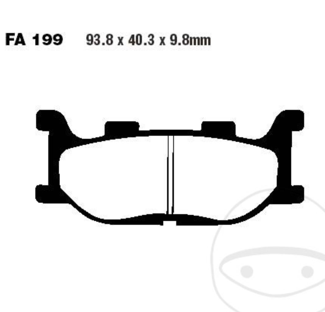 EBC Bremsbeläge FA199 für Yamaha SR TDR XV XJ XVS FZ6 MT-03