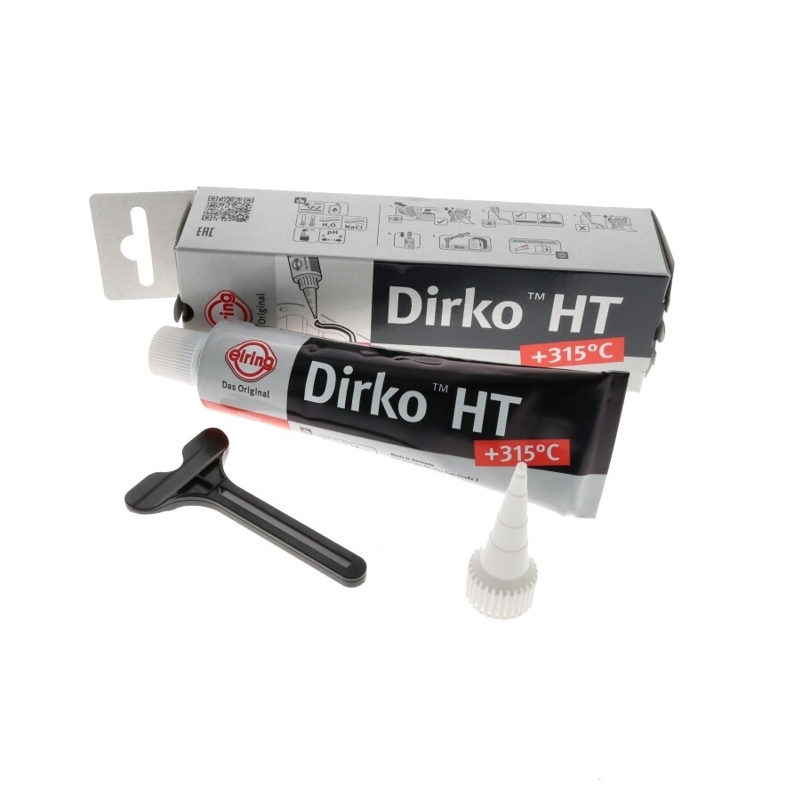 DIRKO HT Dichtmasse ELRING 70ml schwarz bis 315° Grad Silikon Motor Ölwanne Getriebe
