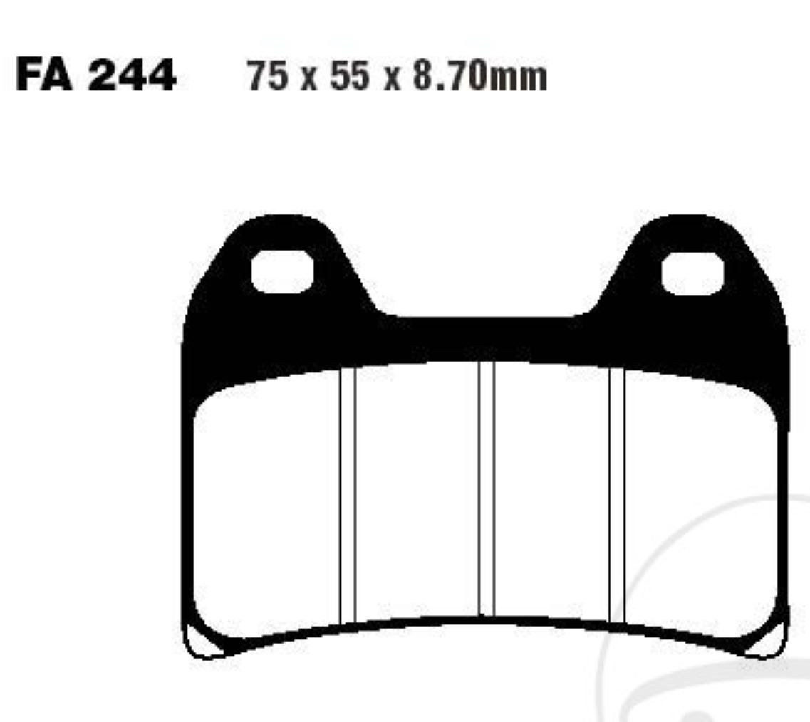 EBC Bremsbeläge FA244V für Ducati 748 996 ST2 ST4 Supersport Monster