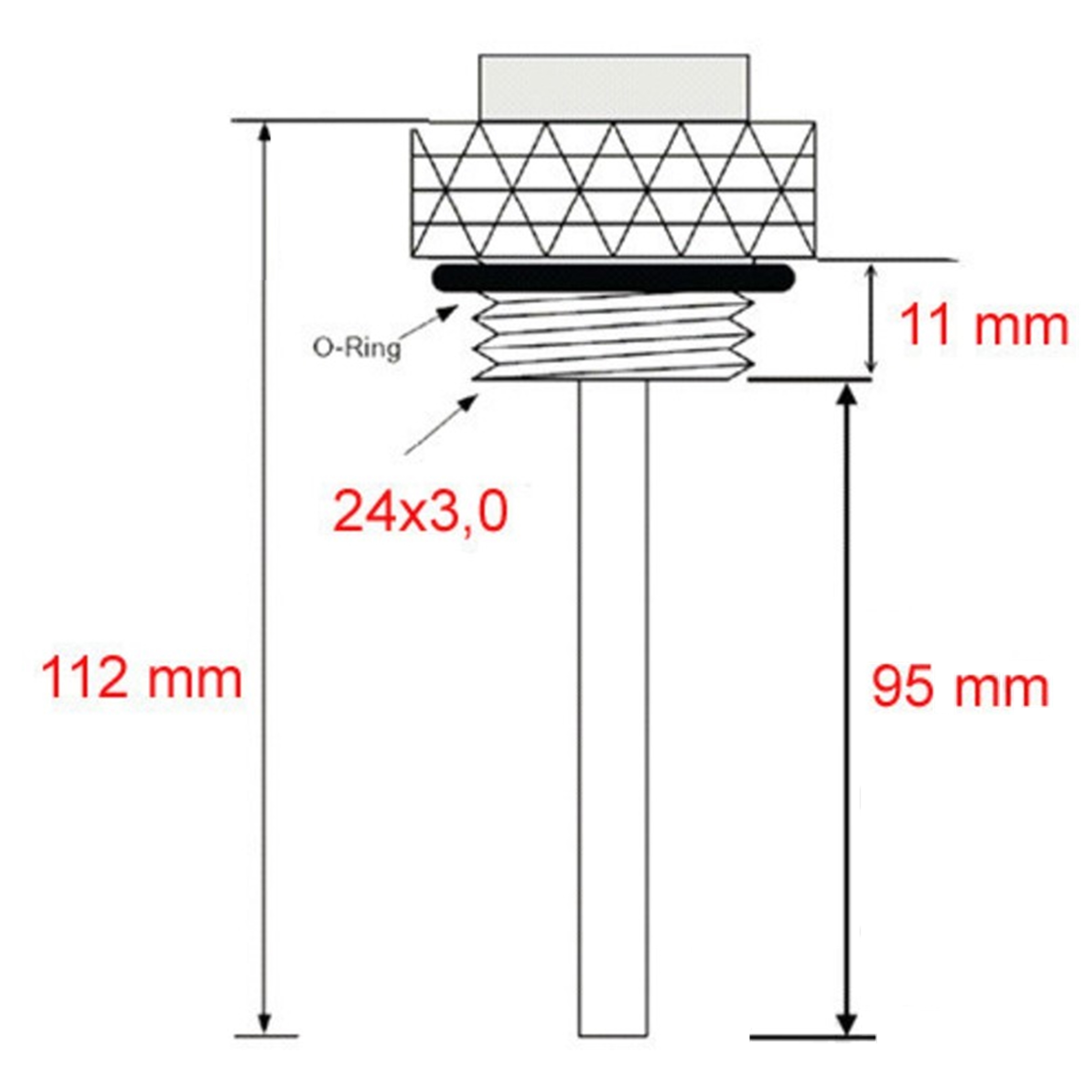 JMP Öltemperatur Direktmesser / Ölthermometer 24x3.0 mm