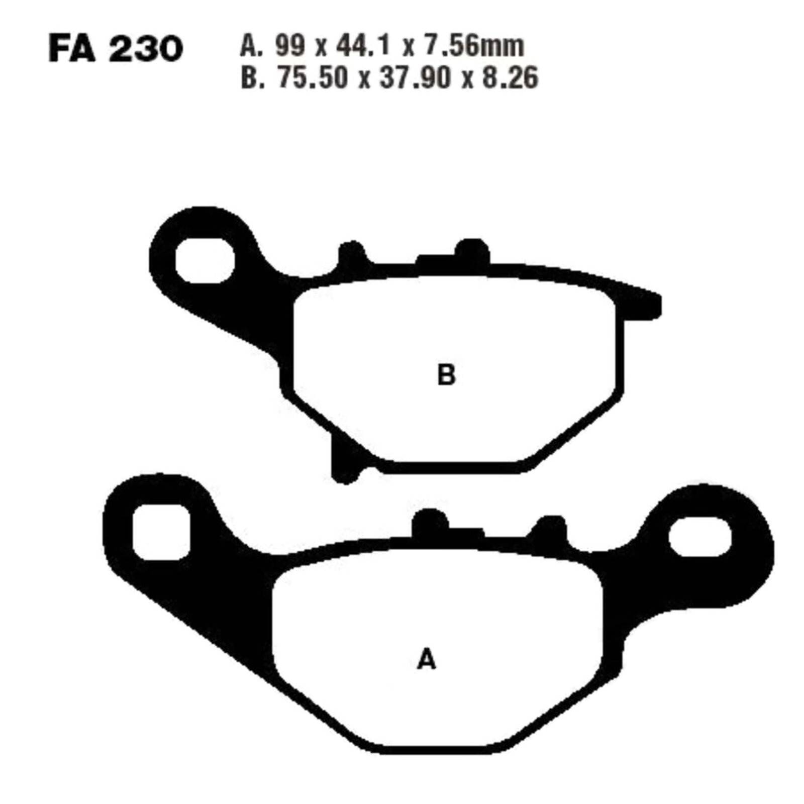 EBC FA230TT Bremsbeläge für Kawasaki KMX125 B 99-03 Suzuki RM 80 96-01 85 X RD 03-04 L DR-Z 125 07-21