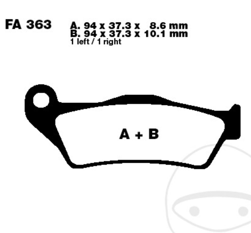 EBC Bremsbelagsatz für BMW R1100 R 1100 R1200 R 1200 R1150 GS R850 R 850 vorne+hinten