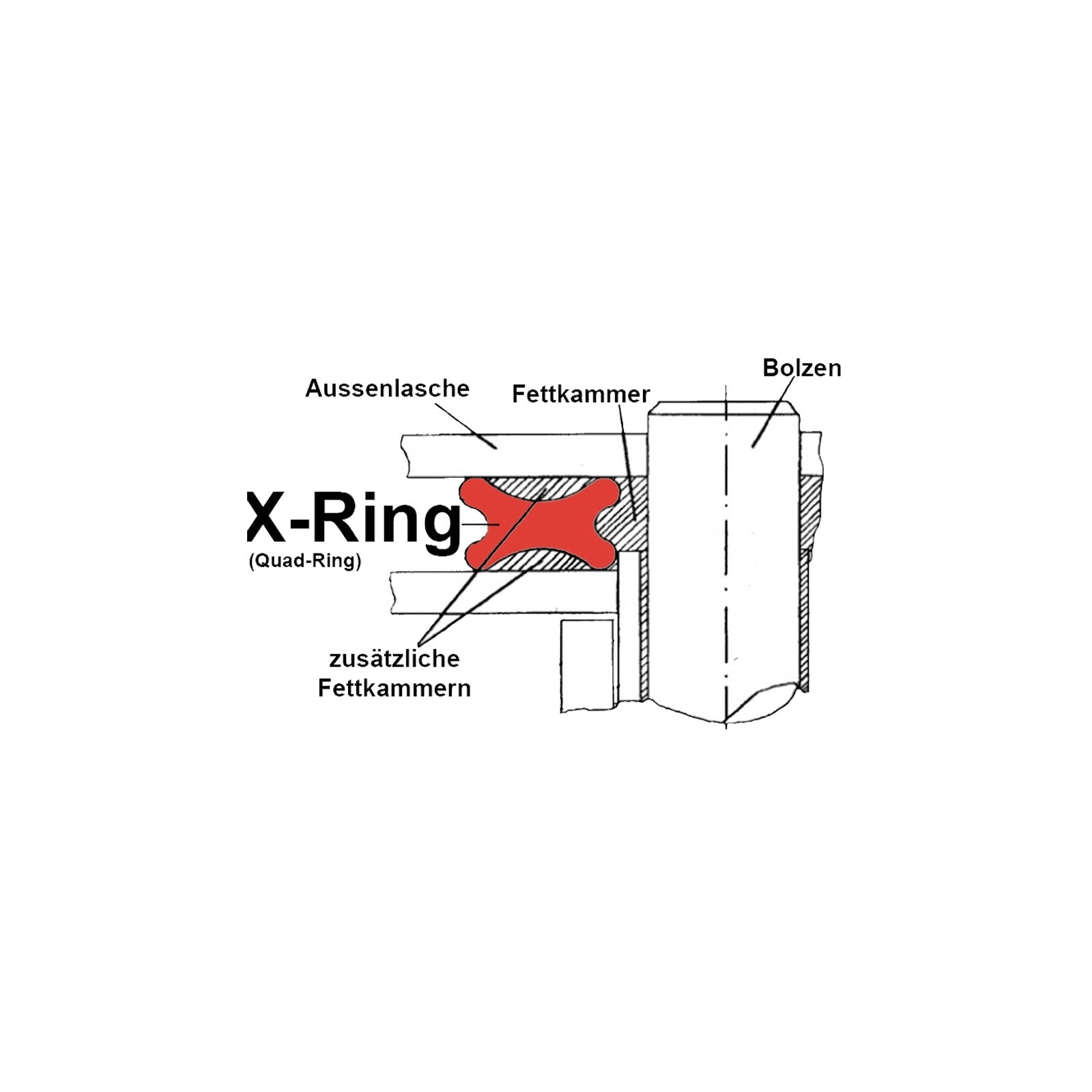 DC Kette DC530MTX3 4385kg X-Ring 120 Glieder Hohl-Nietschloss