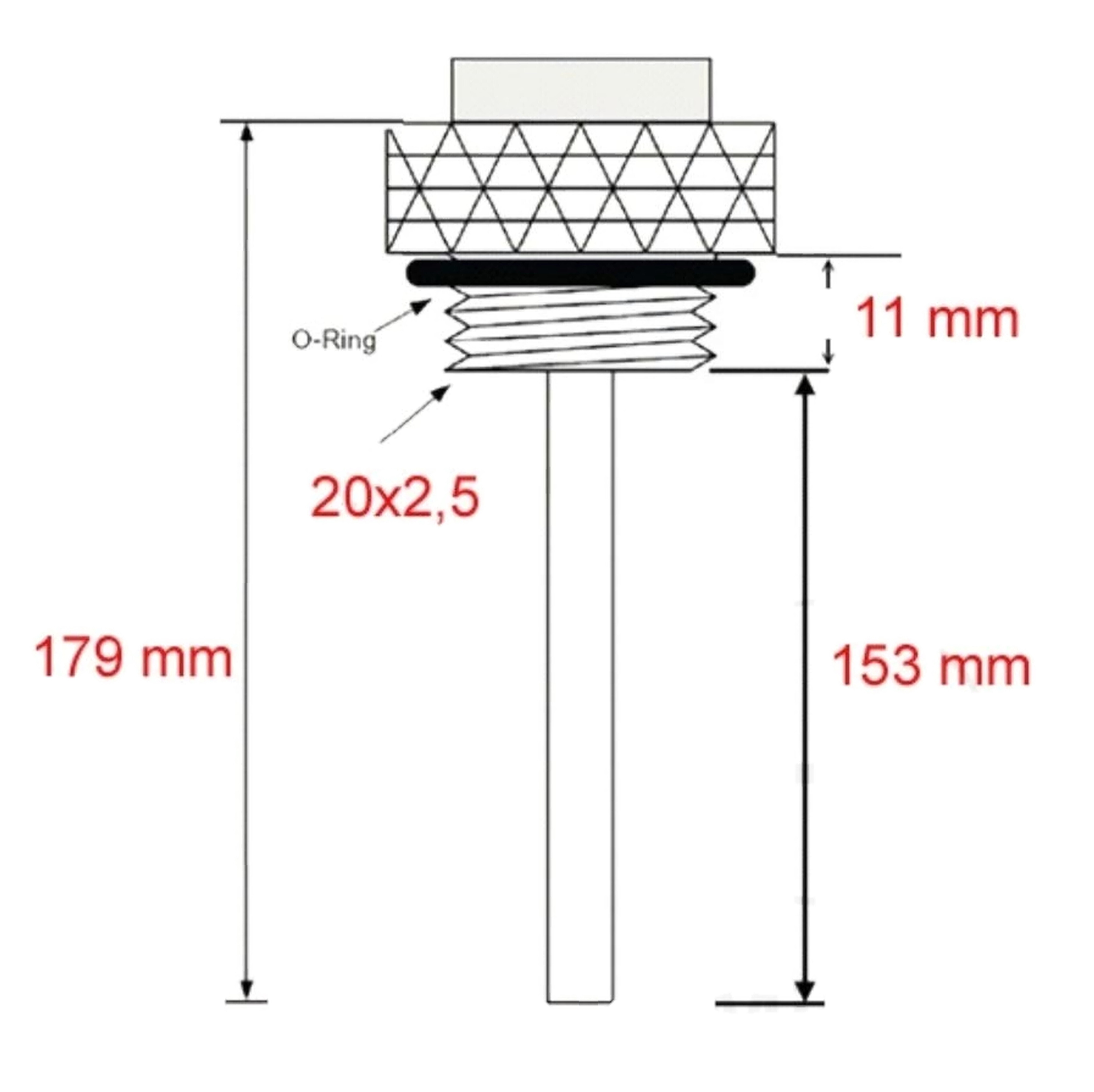 Direktmesser Ölthermometer 20x2.5 Honda CBR900RR FMX650 FX650 NX650 SLR XL XR