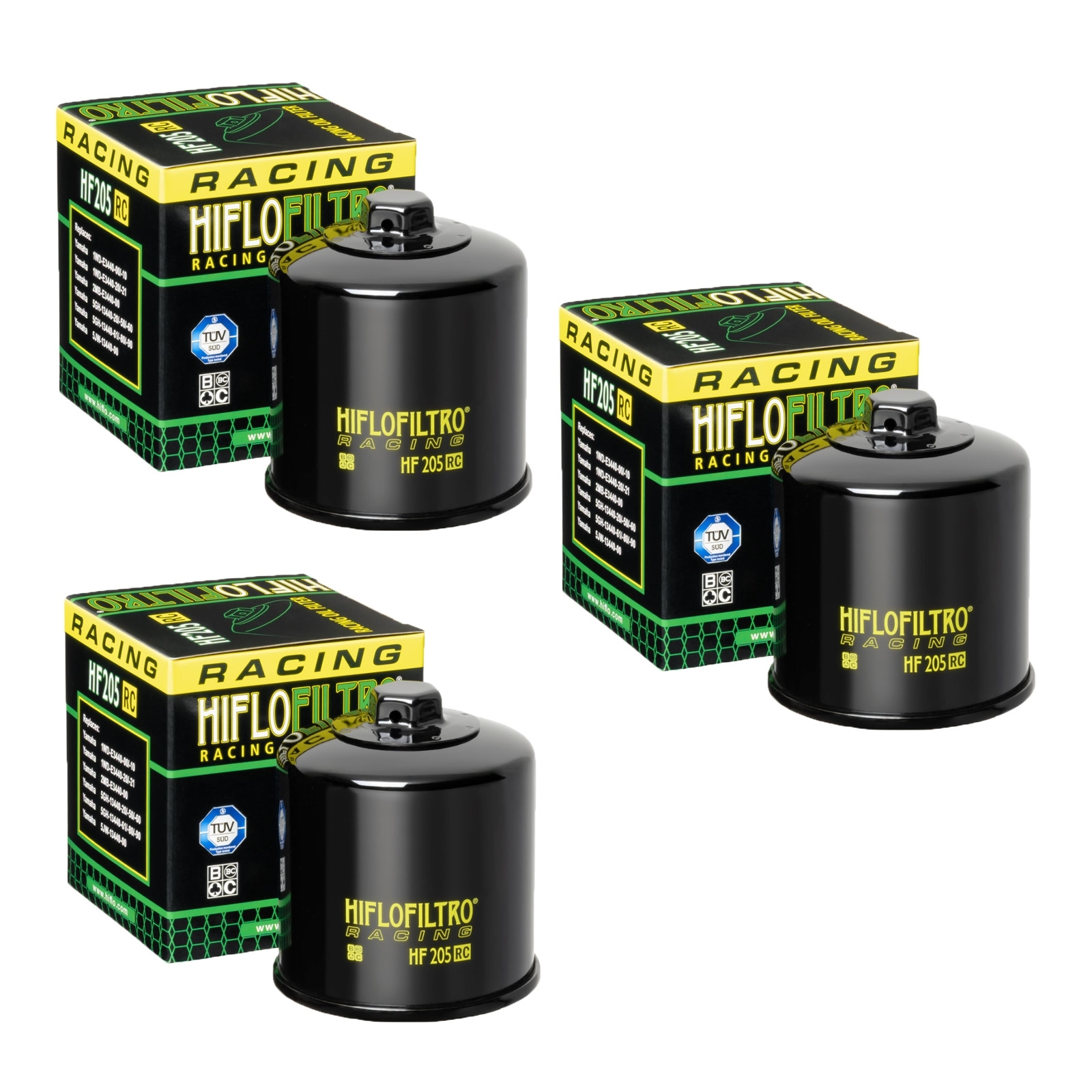 3x Hiflo HF205RC Ölfilter für Yamaha MT07 700 MT09 900 R6 R7 Tracer 9 XSR900 XTZ700 YFM450 YFM700 YZFR1 YXZ