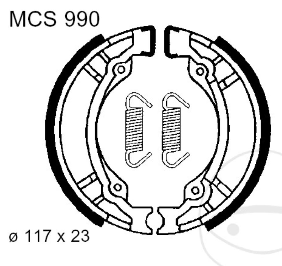 TRW MCS990 Bremsbacken hinten für Pegasus Sky Solero PGO Big Max TGB mit Federn