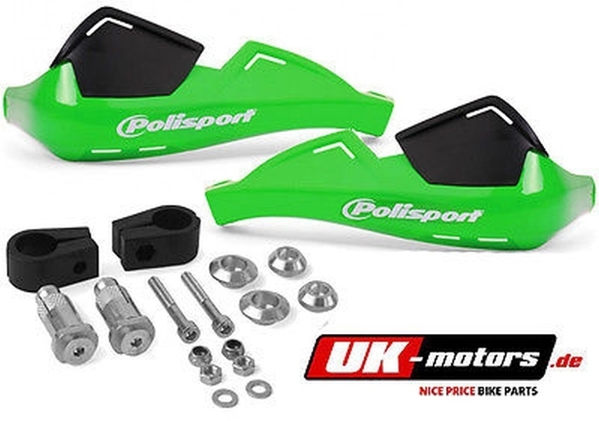 Polisport EVO Handprotektoren Grün für Kawasaki Motocross MotoX Supermoto Quad
