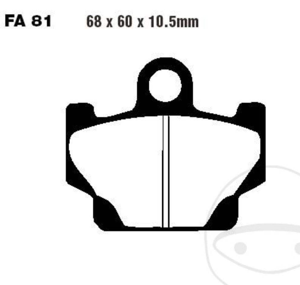 Bremsbeläge FA081 für Yamaha RD 80 125 350 XV SR 250 500 XS 400 XZ 550 XT 600
