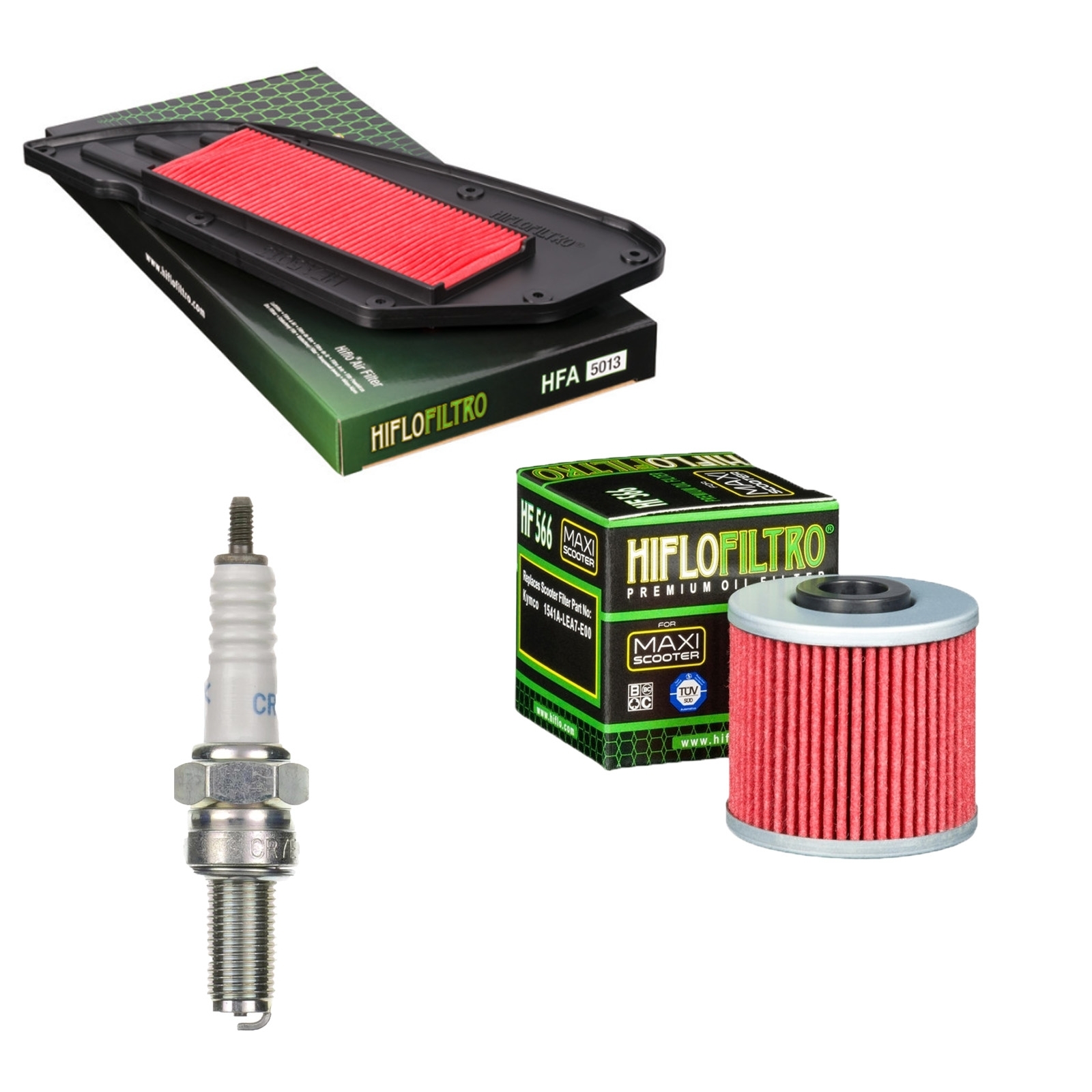 Inspektionskit Wartungskit für Kawasaki J 300 2014-2020 J300 A Hiflo Luftfilter Ölfilter NGK Zündkerze