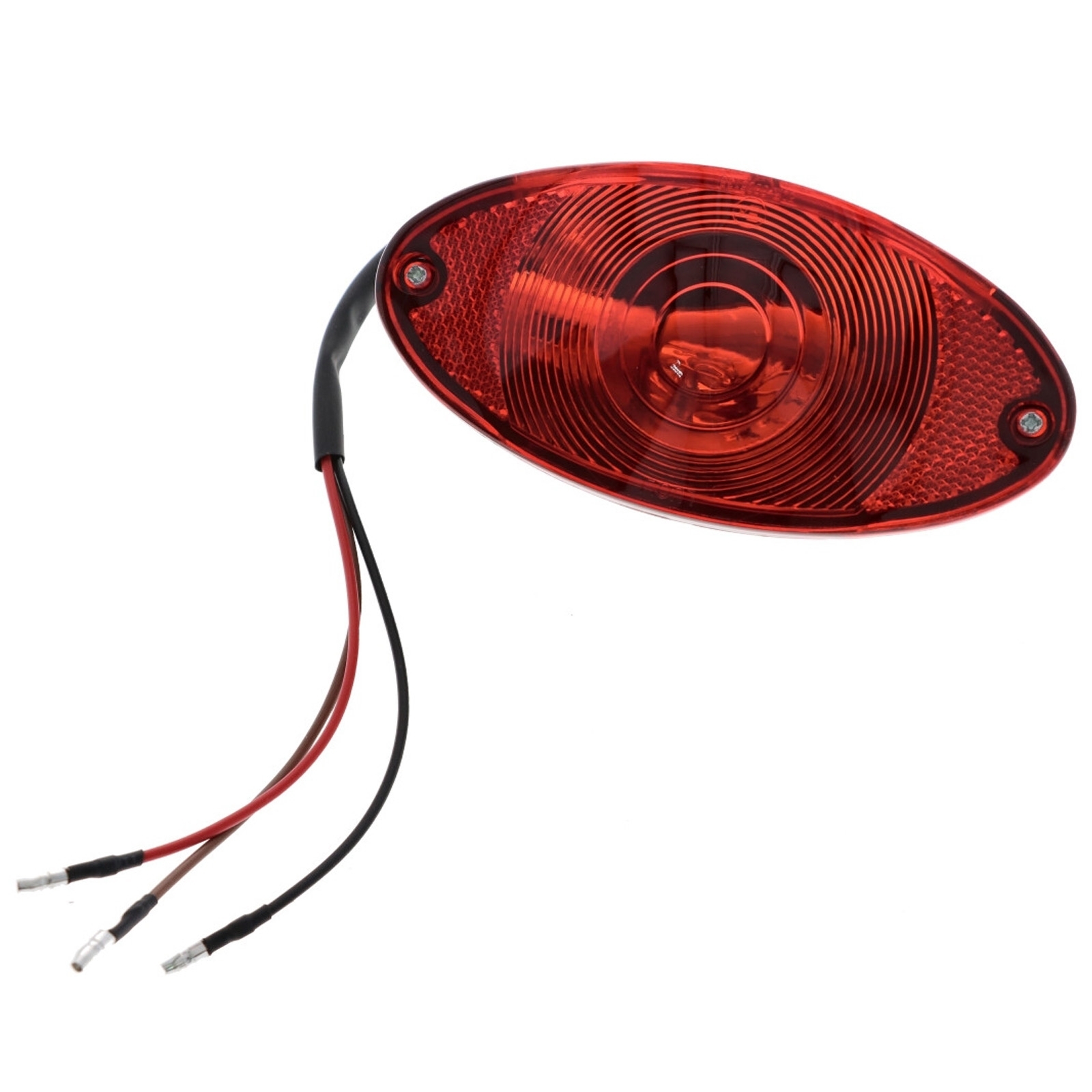 Universal Rücklicht Rückleuchte schwarz mit Kennzeichenbeleuchtung für Motorrad Roller M6 x1.0