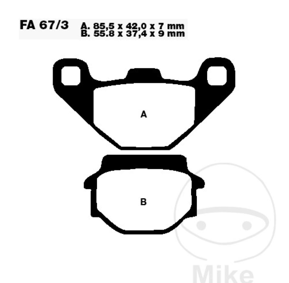 EBC Set Bremsbeläge für Kawasaki KLE500 KLE 250 KLE 500 GPZ 500 S ZZR ZR 250