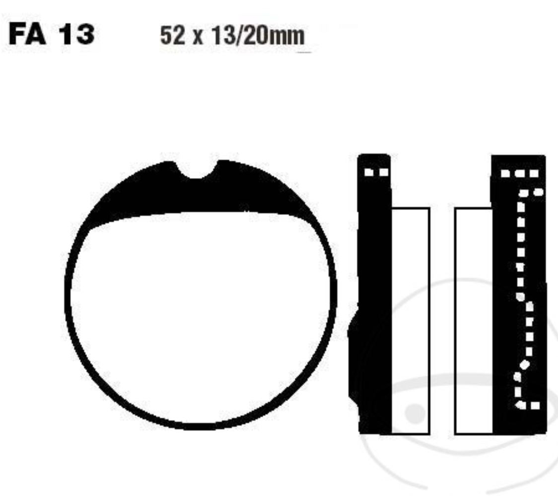 EBC Bremsbeläge FA013V für Honda CB CJ 250 350 360 400 500 750 G T F G5 T K