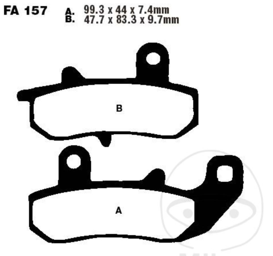 EBC Bremsbeläge FA157 für Suzuki DR RG R RU RE RS REU RSE RSEU F FU